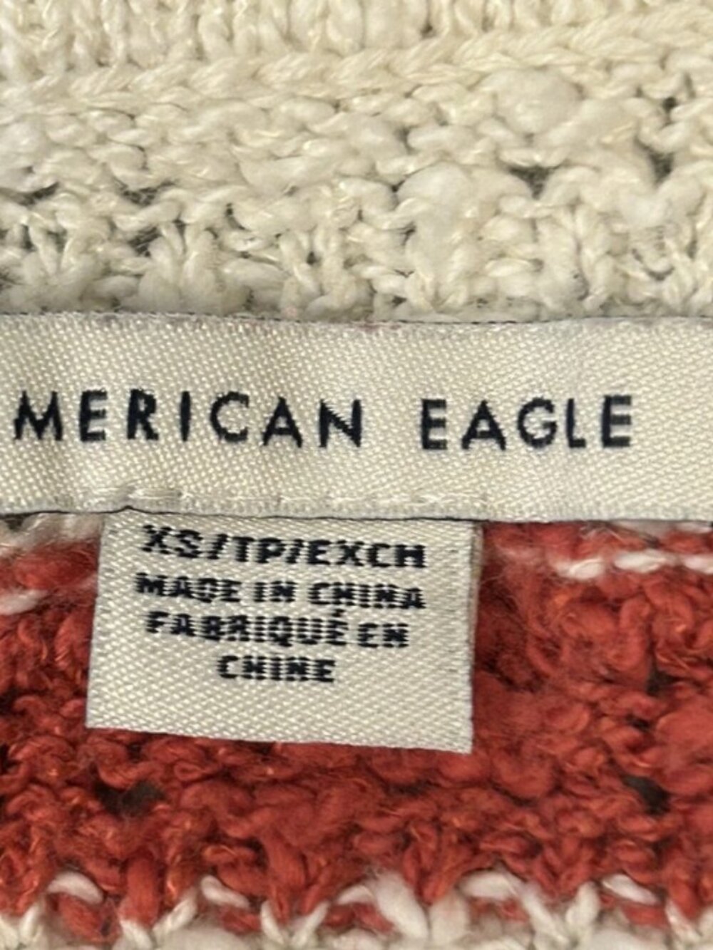 American Eagle Crochet American Flag Crop Halter Top Women’s XS Boho Festival - Picture 10 of 15